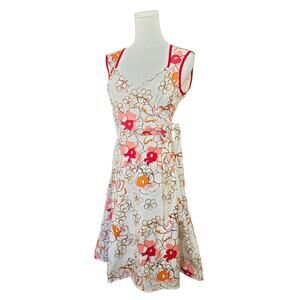 BEIZA Floral Midi Wrap Dress